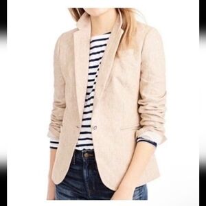 J Crew Campbell Linen Blazer Jacket Size 0